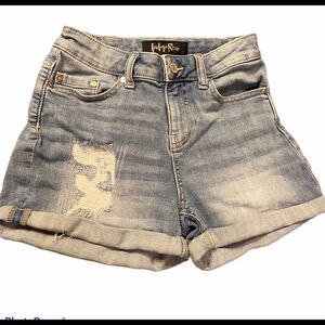 Indigo Rein Jean Shorts Distressed Sz 3 Junior